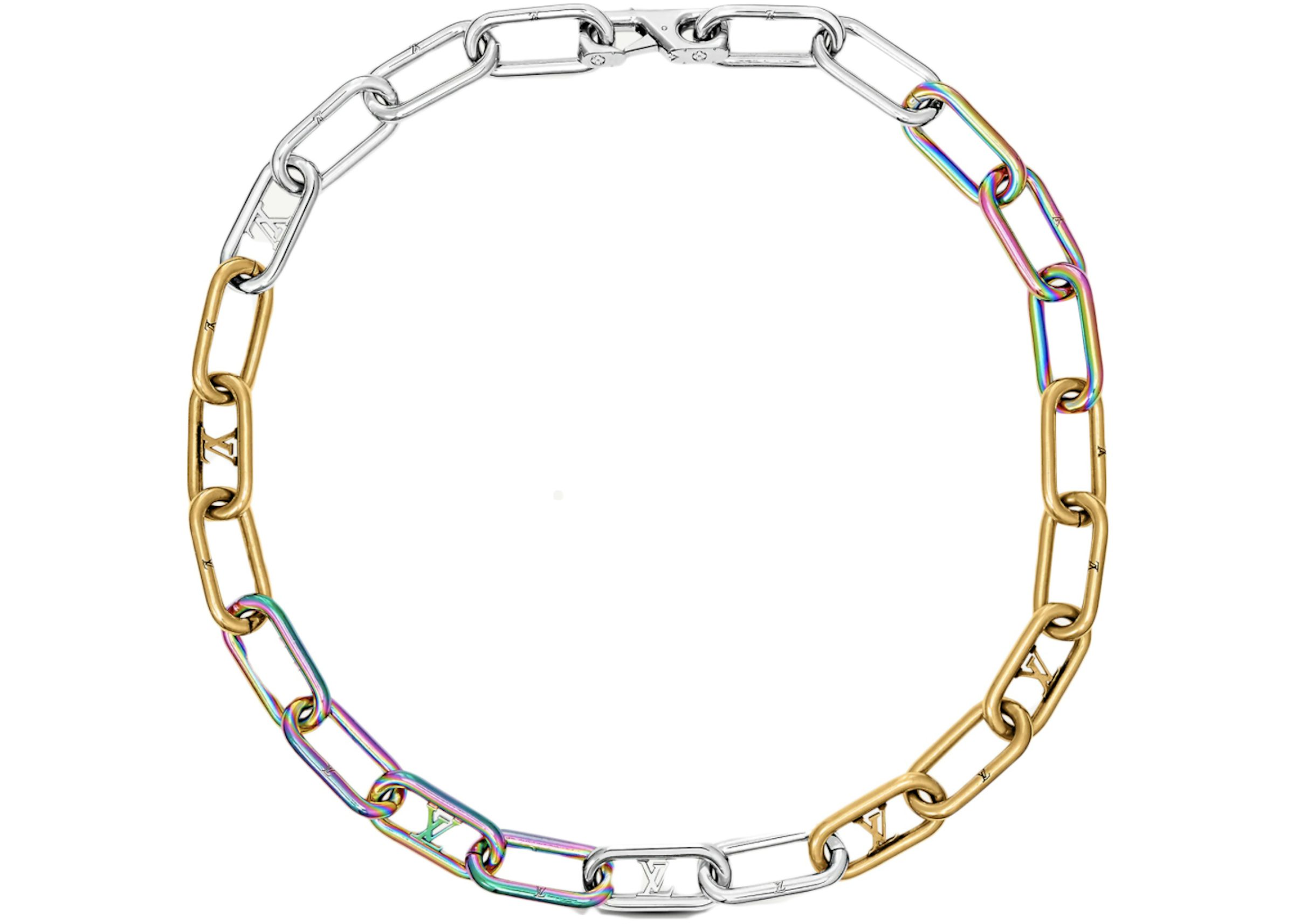 Louis Vuitton Signature Chain Necklace Multi in Metal with Gold/Silver/ Rainbow-tone - US