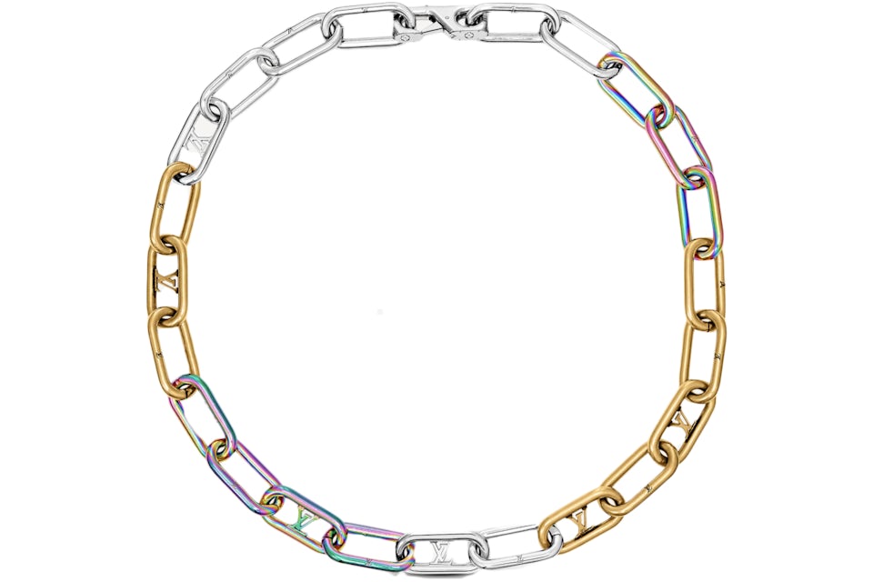 Louis Vuitton Signature Chain Necklace Multi in Metal with  Gold/Silver/Rainbow-tone - US