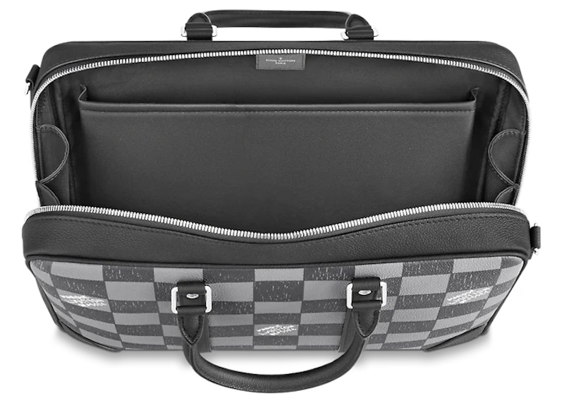 Louis Vuitton Sirius Briefcase Graphite in Cowhide Leather with Silver