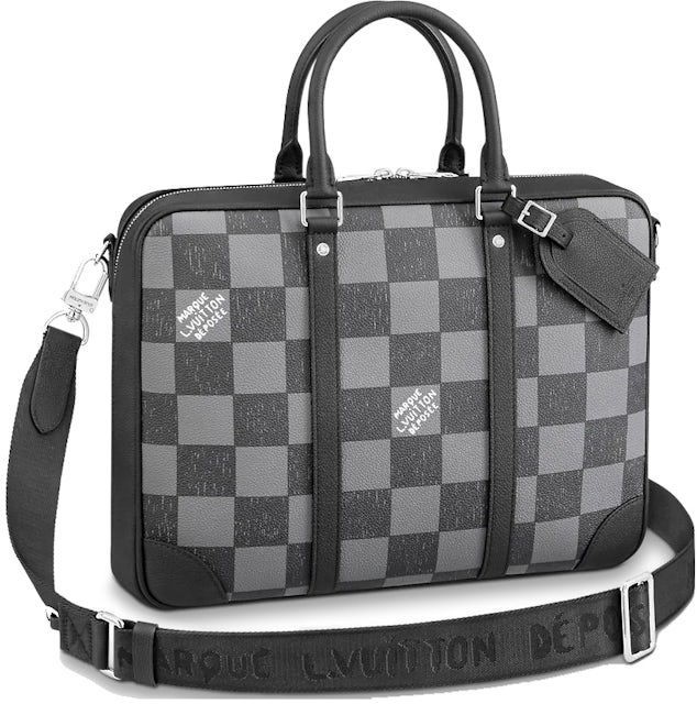 Louis Vuitton Sirius Briefcase Graphite in Cowhide Leather with