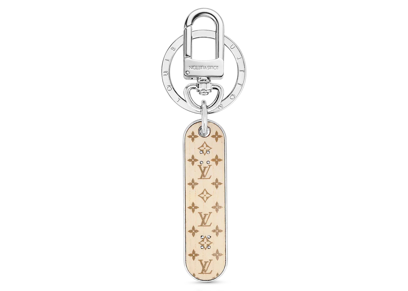 Louis Vuitton Skate Bag Charm and Key Holder Monogram Silver in 