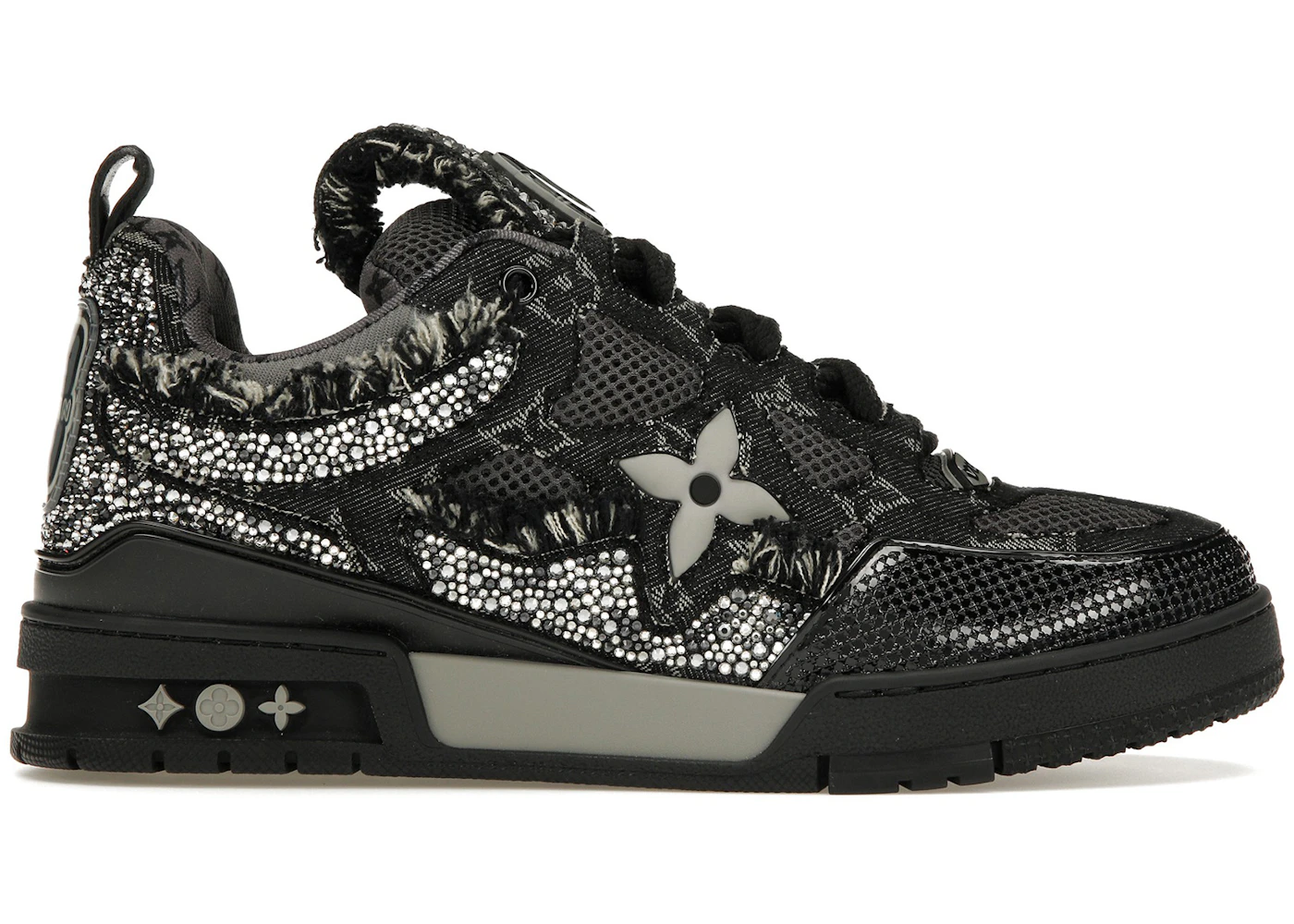 Louis Vuitton Skate Trainer Black Swarovski Monogran Men's