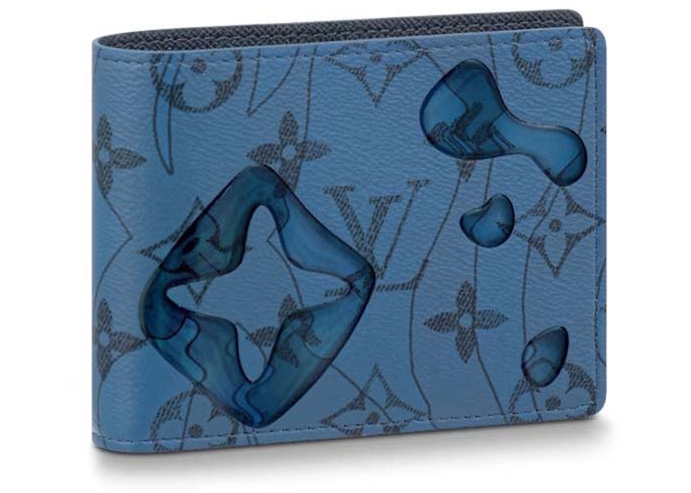 Louis Vuitton Slender Wallet Abyss Blue in Coated Canvas - US