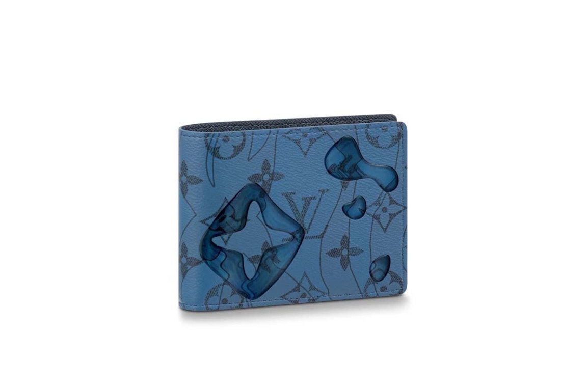 Pre-owned Louis Vuitton Slender Wallet Abyss Blue