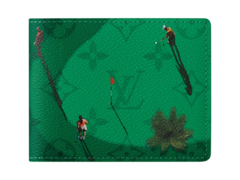 入手困難♪【LOUIS VUITTON】財布 Golf Slender Wallet Green Louis Vuitton Golf Slender Wallet Green in Canvas - US