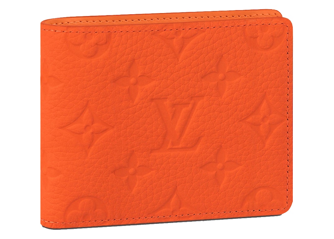 Pre-owned Louis Vuitton Slender Wallet Orange