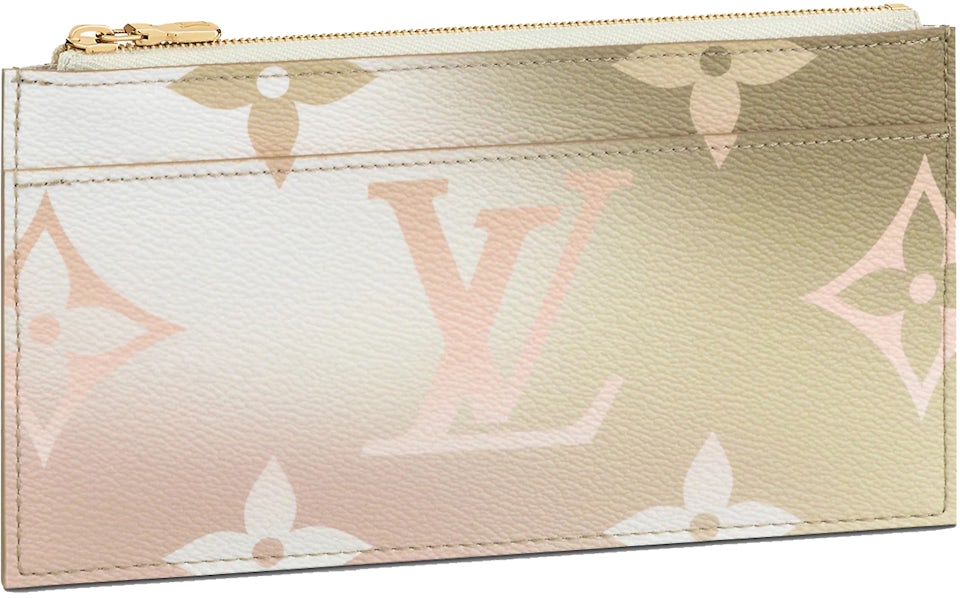 Louis Vuitton Slim Purse Sunset Kaki in Coated Canvas/Leather with