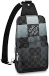 Authentic LOUIS VUITTON Damier graphite Avenue sling bag N45302 Bag  #N45-302