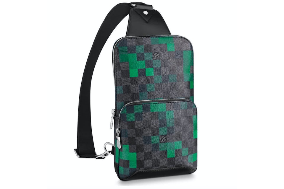 Louis Vuitton Sling Bag Avenue Damier Graphite Pixel Green in Coated Canvas  with Silver-tone - US