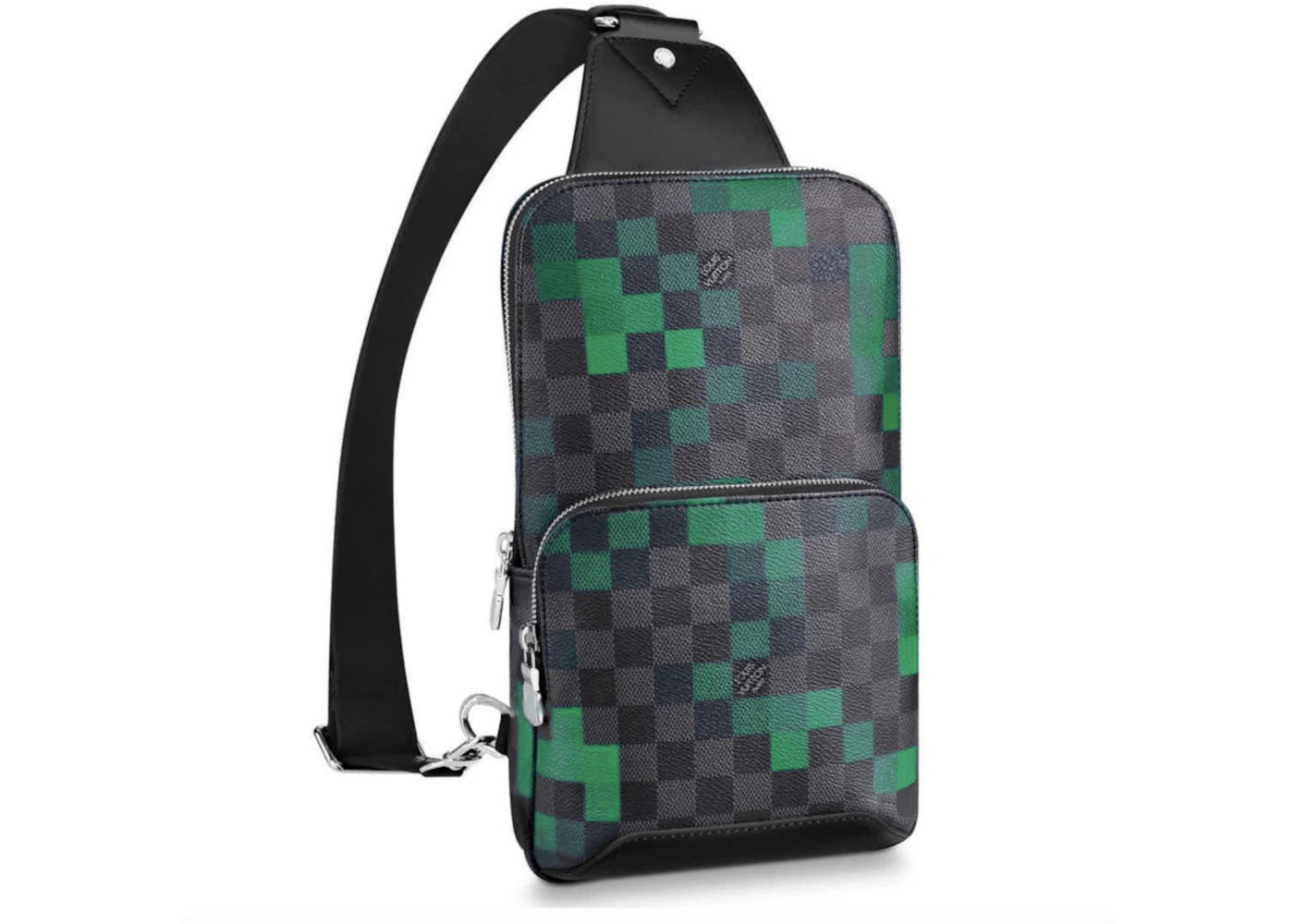 Louis Vuitton Sling Bag Avenue Damier Graphite Pixel Green in