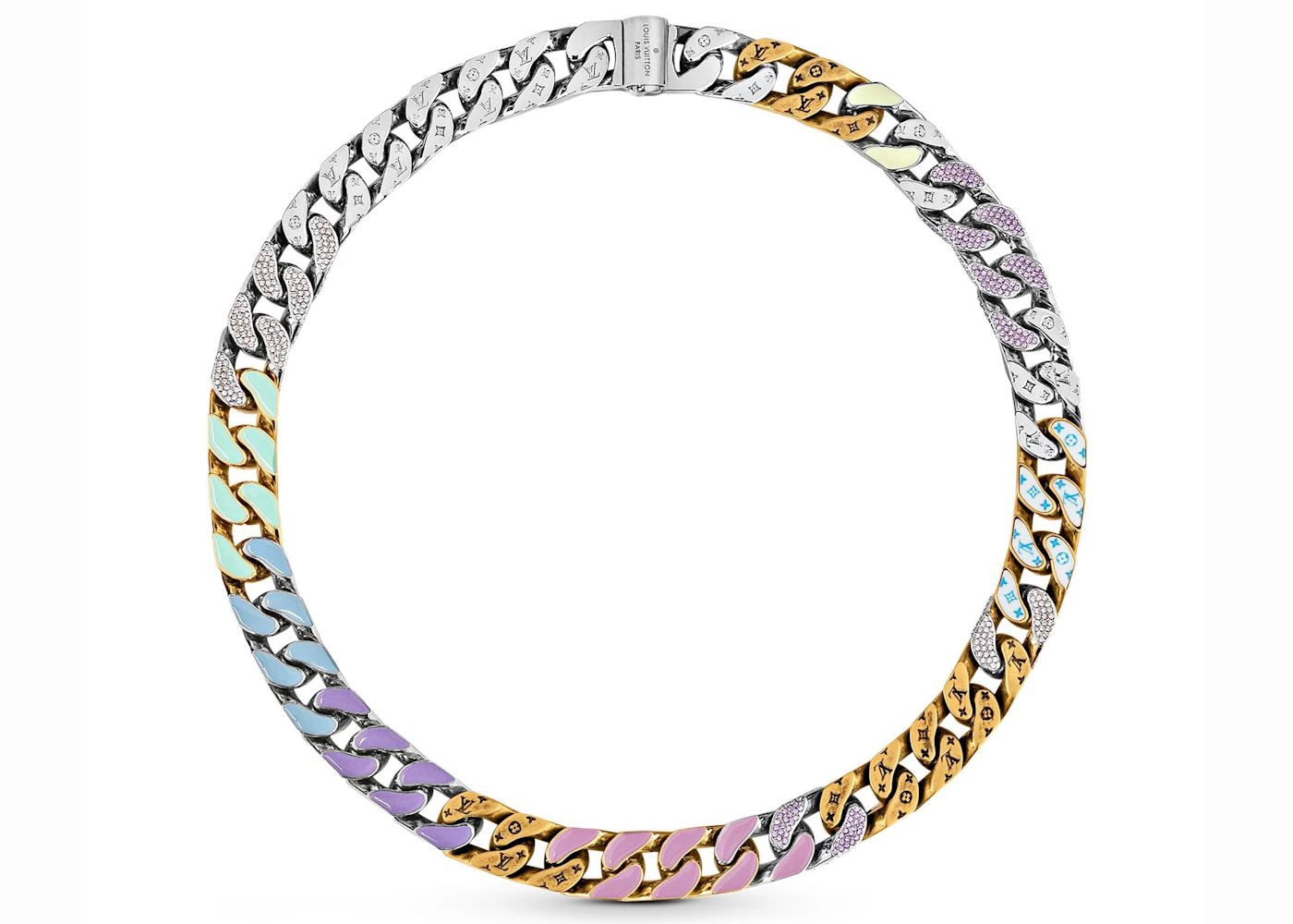 Louis Vuitton Paradise Chain Necklace Multicolor in Silver Metal/Enamel  with Silver-tone - US