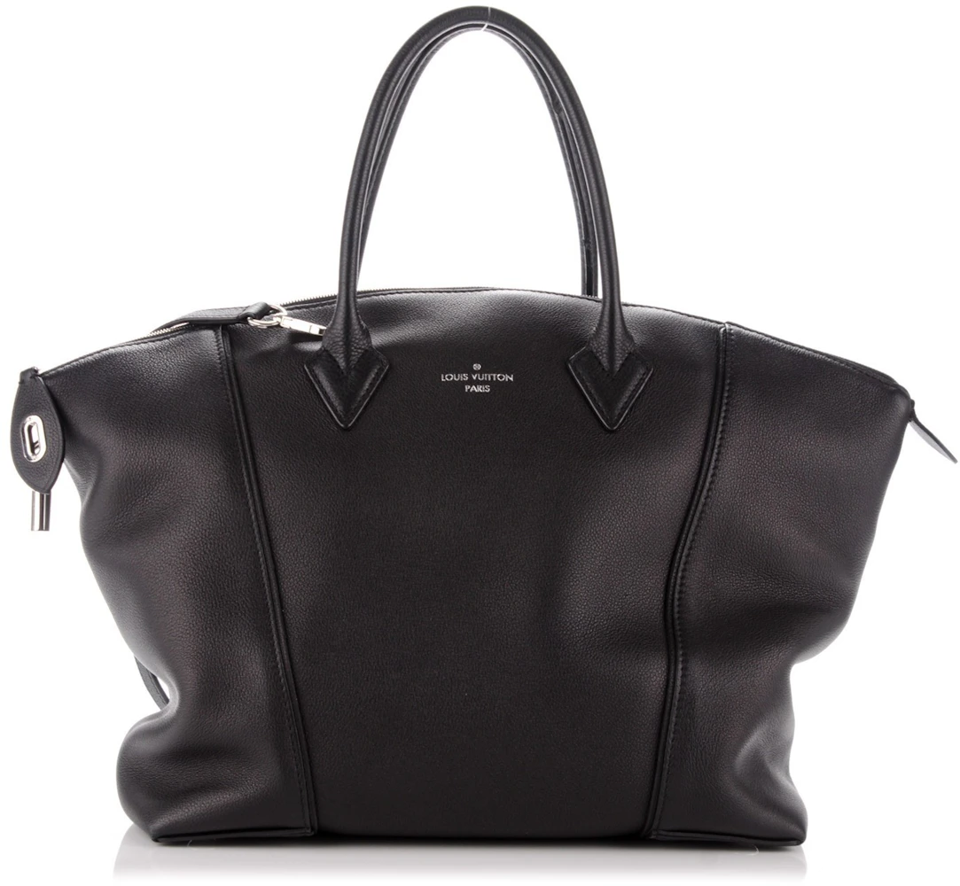 Louis Vuitton Beige Leather Soft Lockit PM Tote Bag Louis Vuitton
