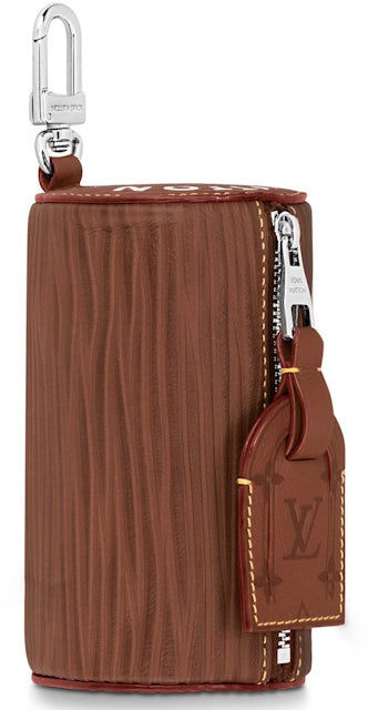 Louis Vuitton LV Chocolate Bar Figurine Key Holder and Bag Charm Brown Leather
