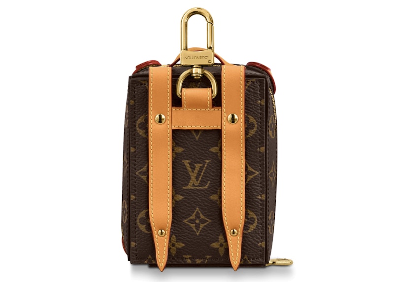 Louis Vuitton Soft Trunk Backpack Bag Charm and Key Holder Brown