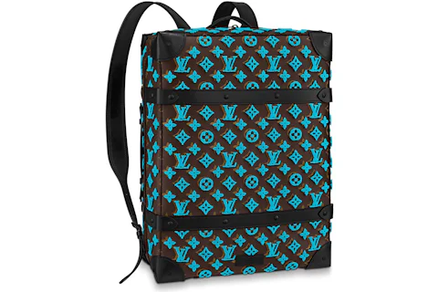 Louis Vuitton Soft Trunk Backpack Monogram Tuffetage PM Turquoise in ...