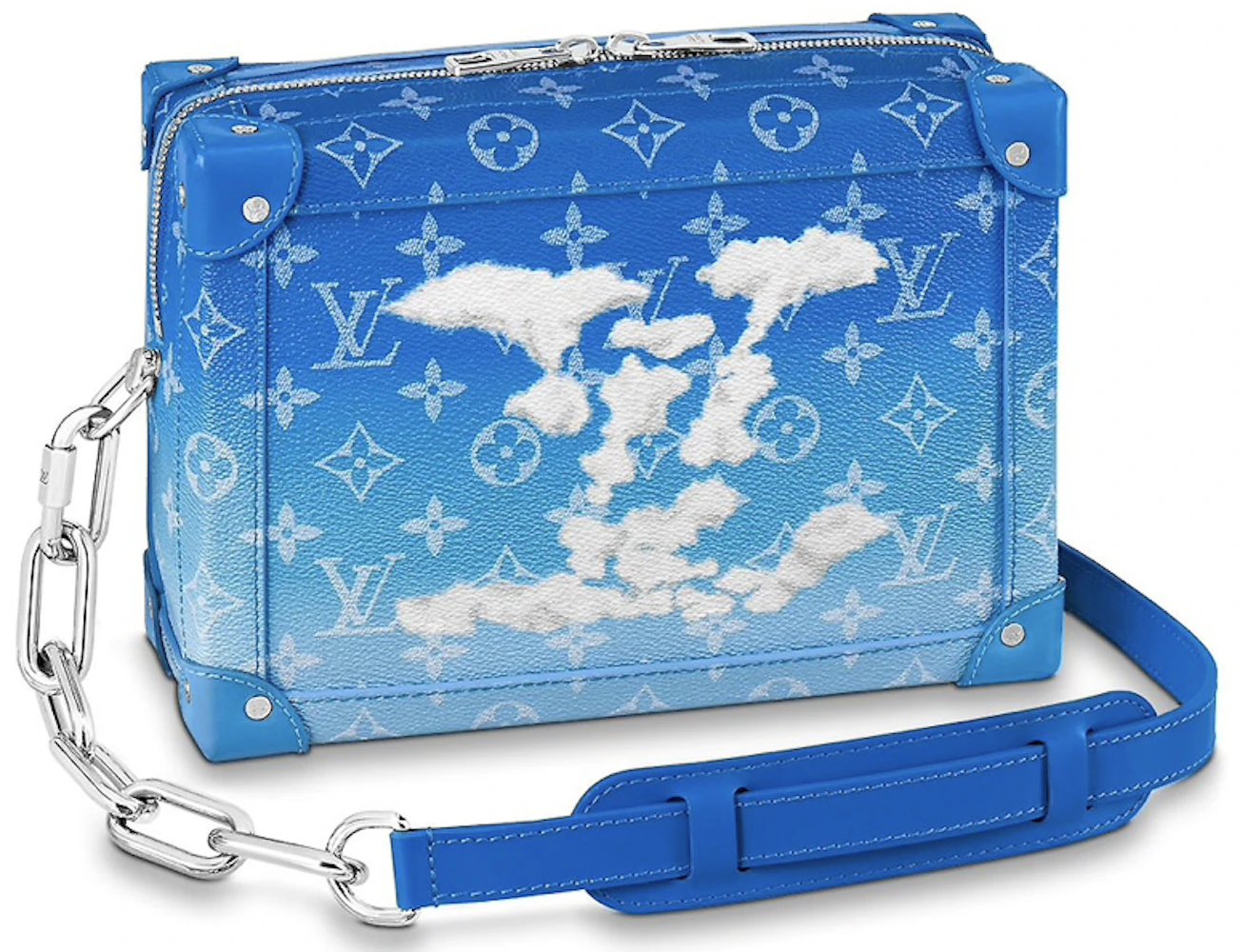 Louis Vuitton 2020 Pre-owned Monogram Clouds Soft Trunk Shoulder Bag - Blue