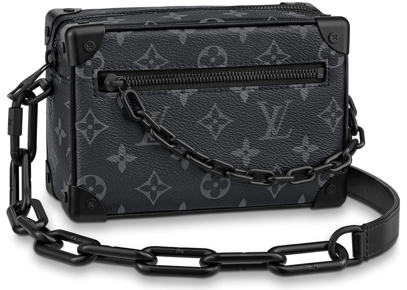 LOUIS VUITTON Women Trunk Taurillon Leather Crossbody Bag Black