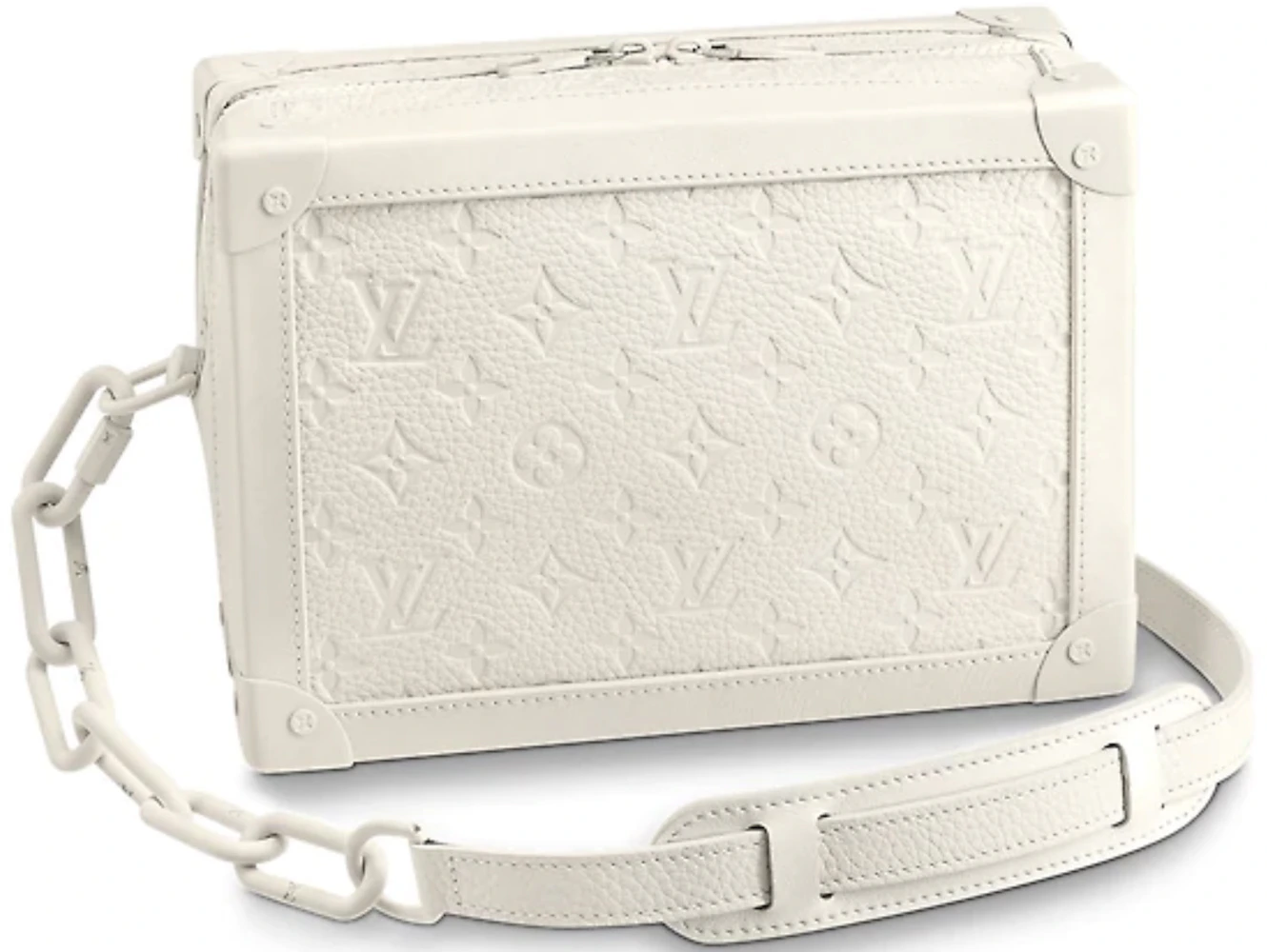 Louis Vuitton x Virgil Abloh White Soft Trunk Bag of Taurillion