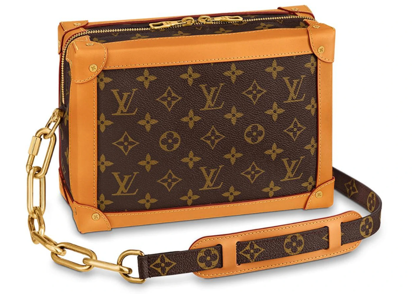 Louis Vuitton Soft Trunk Monogram Gold-tone Brown in Canvas/Leather with  Gold-tone - US