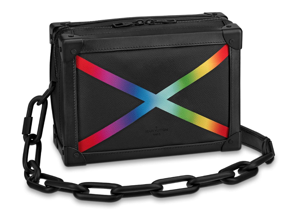 Louis Vuitton Soft Trunk Taiga Black/Rainbow in Taiga Leather with 