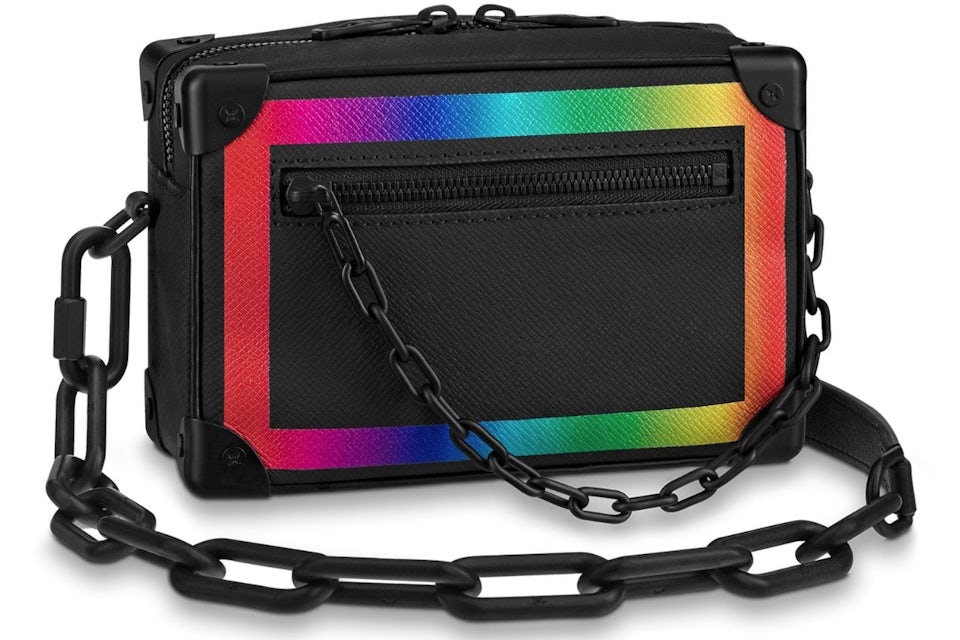 Louis Vuitton Brown Taiga Rainbow Soft Trunk Black Multiple colors Leather  ref.707407 - Joli Closet