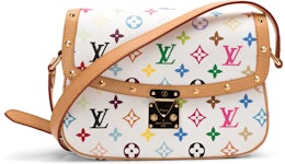 Louis Vuitton White Multicolor Monogram Blanc Pochette Cles NM Key Pouch  857417