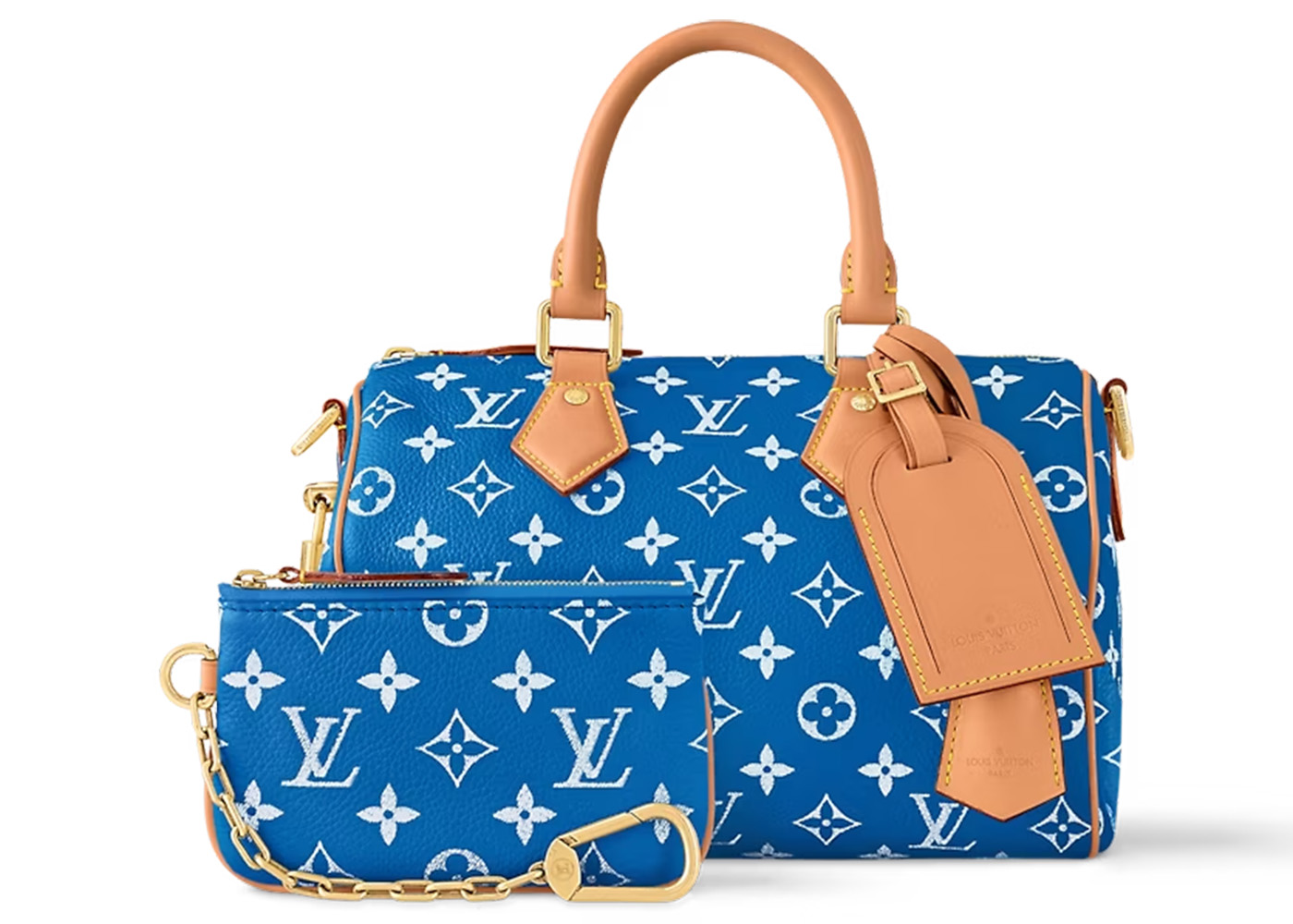 Louis Vuitton Speedy P9 Bandoulière 25 Monogram Leather Blue in