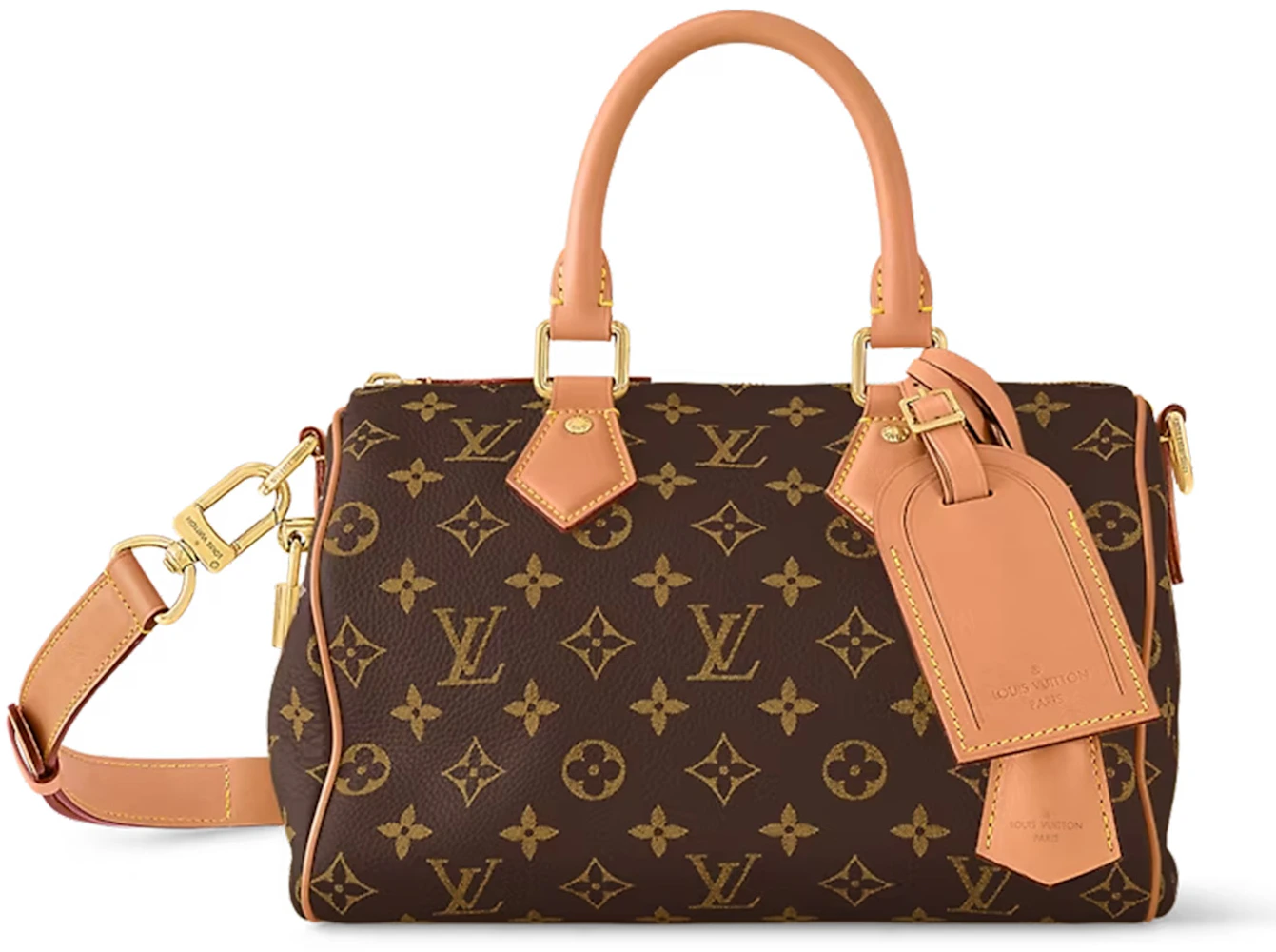 Louis Vuitton Speedy P9 Bandoulière 25 Monogram Leather Brown Monogram in  Soft Calfskin with Gold-tone - US