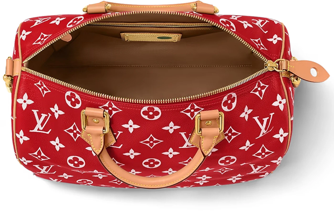 Louis Vuitton Speedy P9 Bandoulière 40 Monogram Leather Red in Soft ...