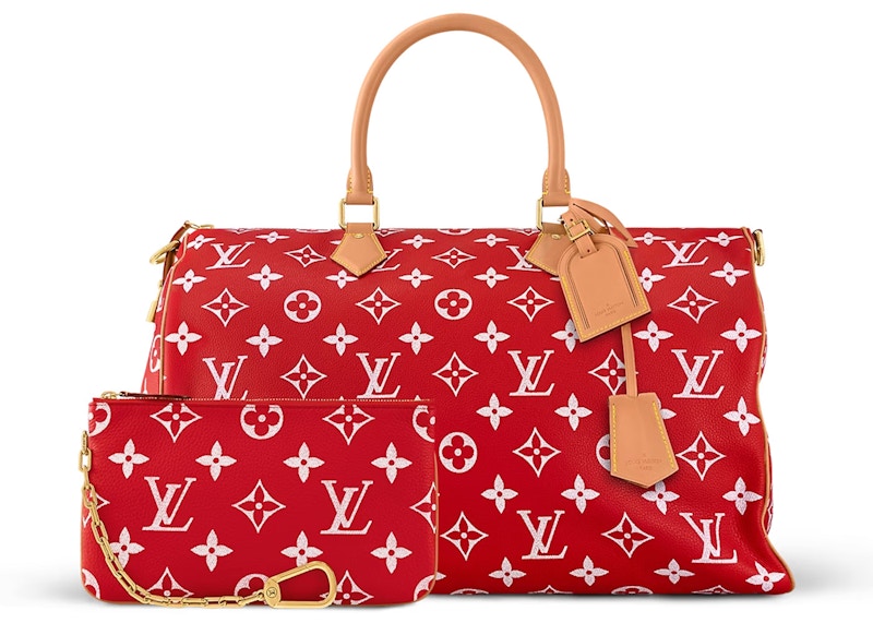 Red leather sales louis vuitton bag