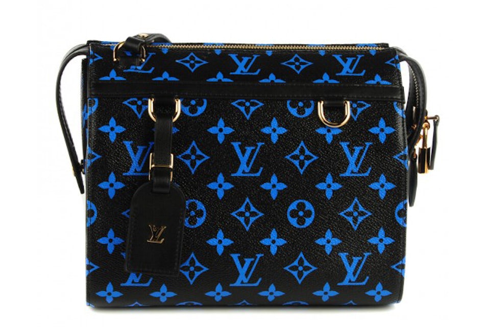 Louis Vuitton Speedy  Monogram PM Black/Blue in Coated