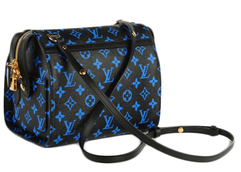 Louis Vuitton Speedy Amazon Monogram PM Bleu Noir in Coated Canvas