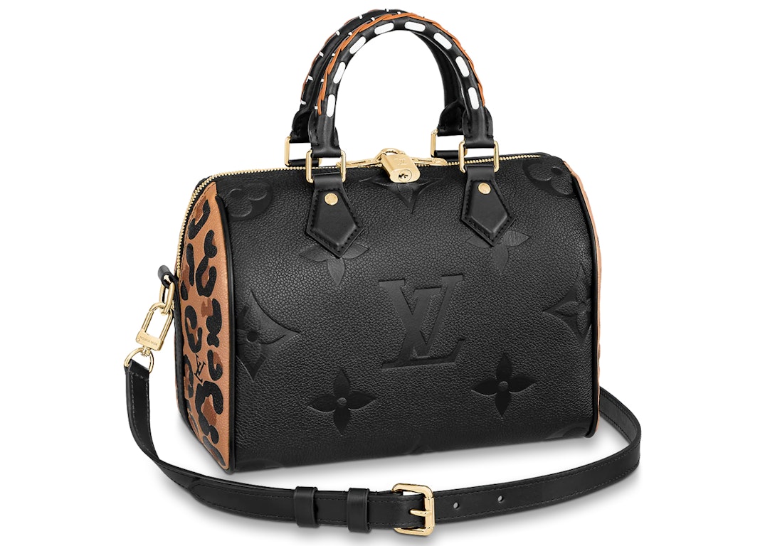 Pre-owned Louis Vuitton Speedy Bandouliere 25 Wild At Heart Black