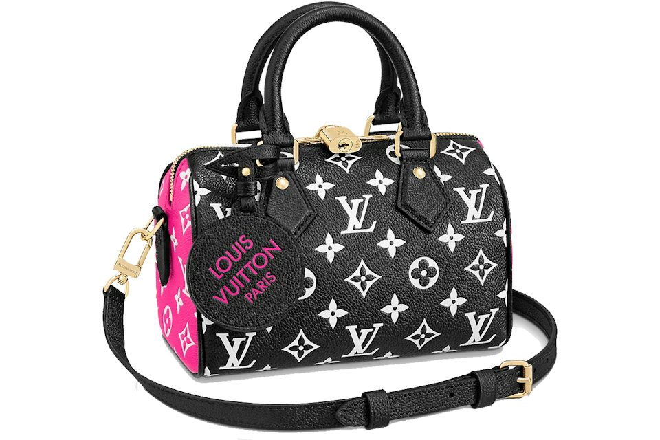 Louis Vuitton Speedy Bandouliere 20 Black/White in Cowhide Leather with  Gold-tone - US