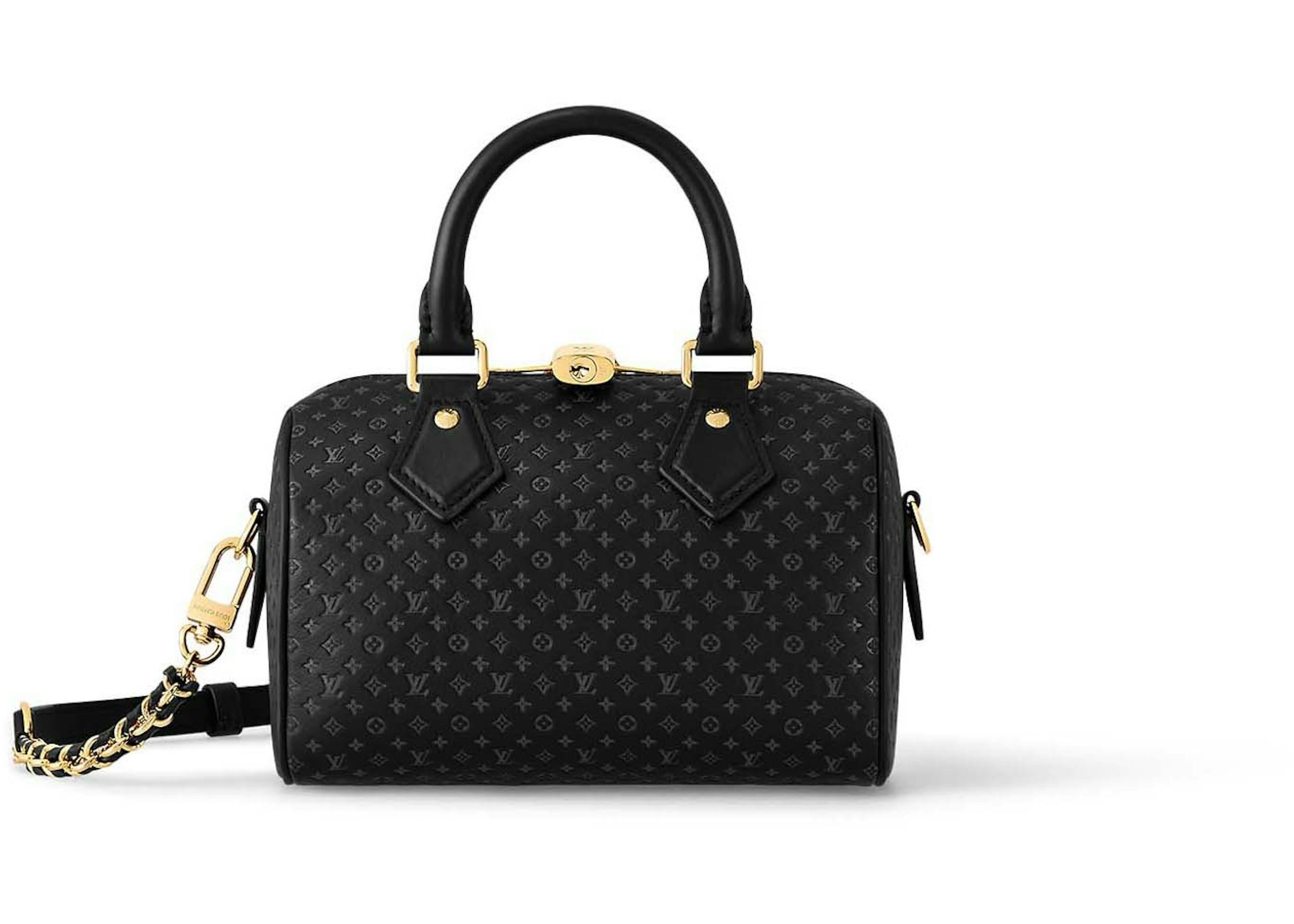 Louis Vuitton Speedy Bandouliere 20 Black in Calfskin Leather with  Gold-tone - US