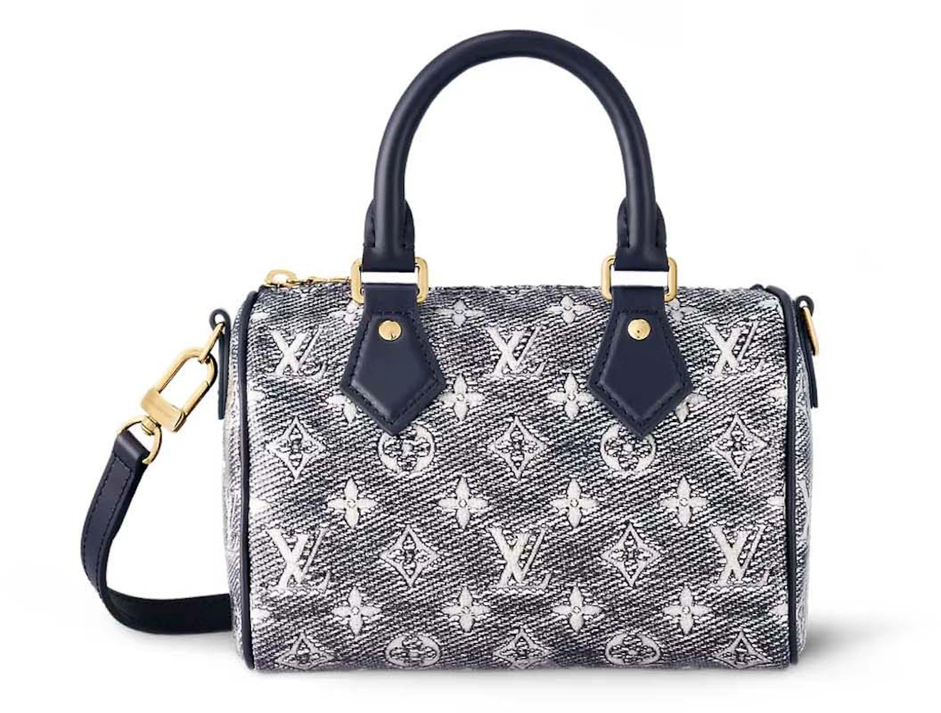 Louis Vuitton Speedy Bandouliere 20 Monoglam Blue in Monoglam Coated Canvas  with Gold-tone - US