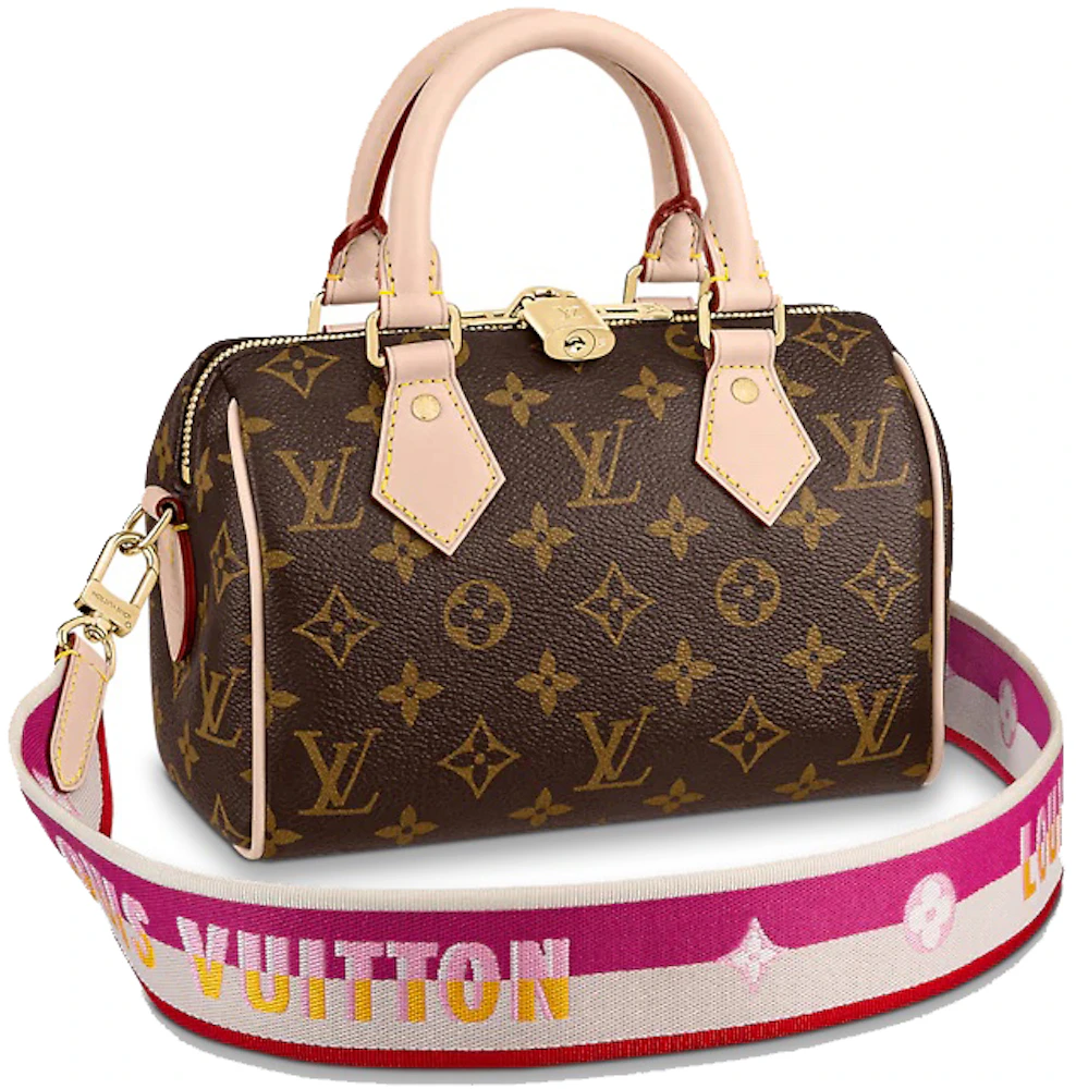 Louis Vuitton Speedy Bandouliere 20 Monogram Fuchsia in Coated Canvas with  Gold-tone - US