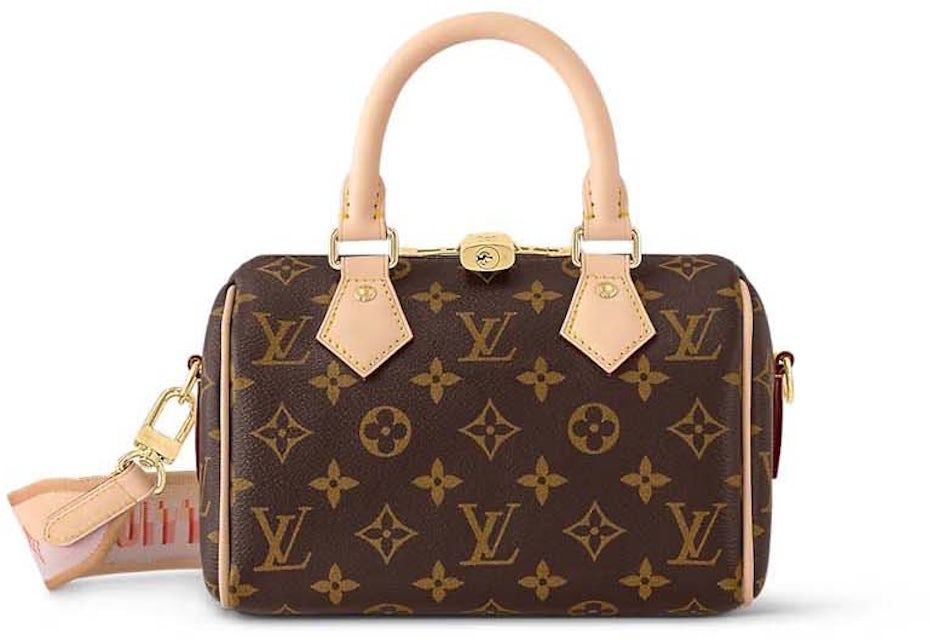 NEW Louis Vuitton Speedy BANDOULIERE 20 Crossbody Bag With PINK Strap