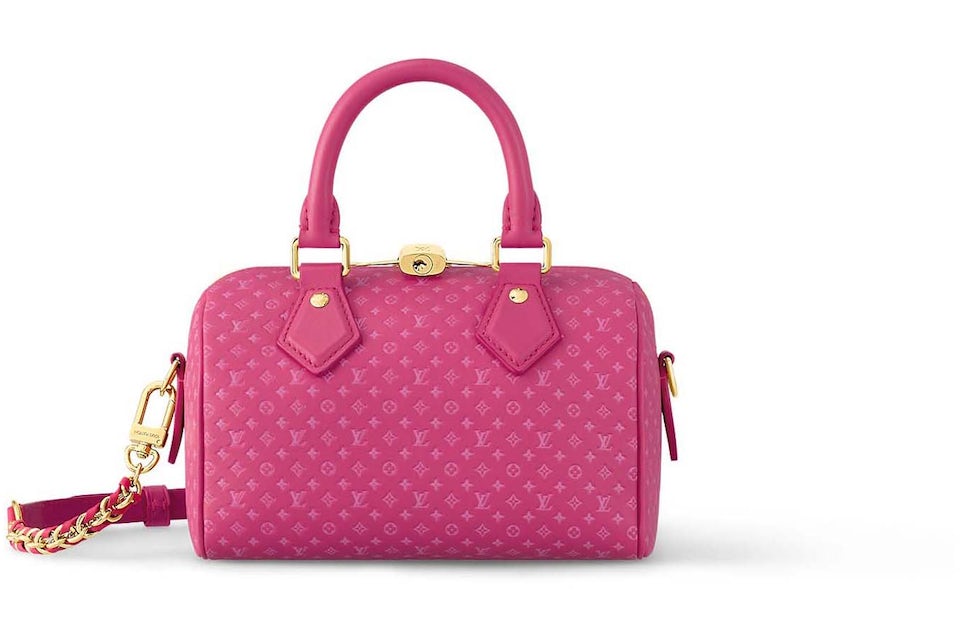 Louis Vuitton Speedy Bandouliere 20 Pink in Calfskin Leather with Gold-tone  - US