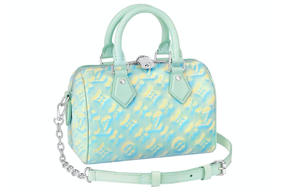 Louis Vuitton Speedy Bandouliere 20 Water Green in Grained Cowhide Leather  with Silver-tone - US