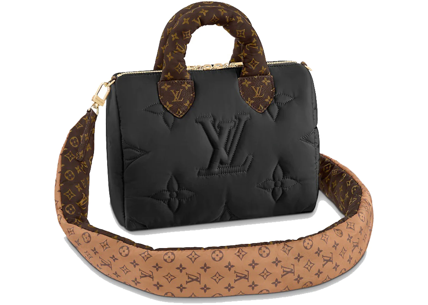 Louis Vuitton Speedy Bandouliere 25 Black in Econyl/Coated Canvas