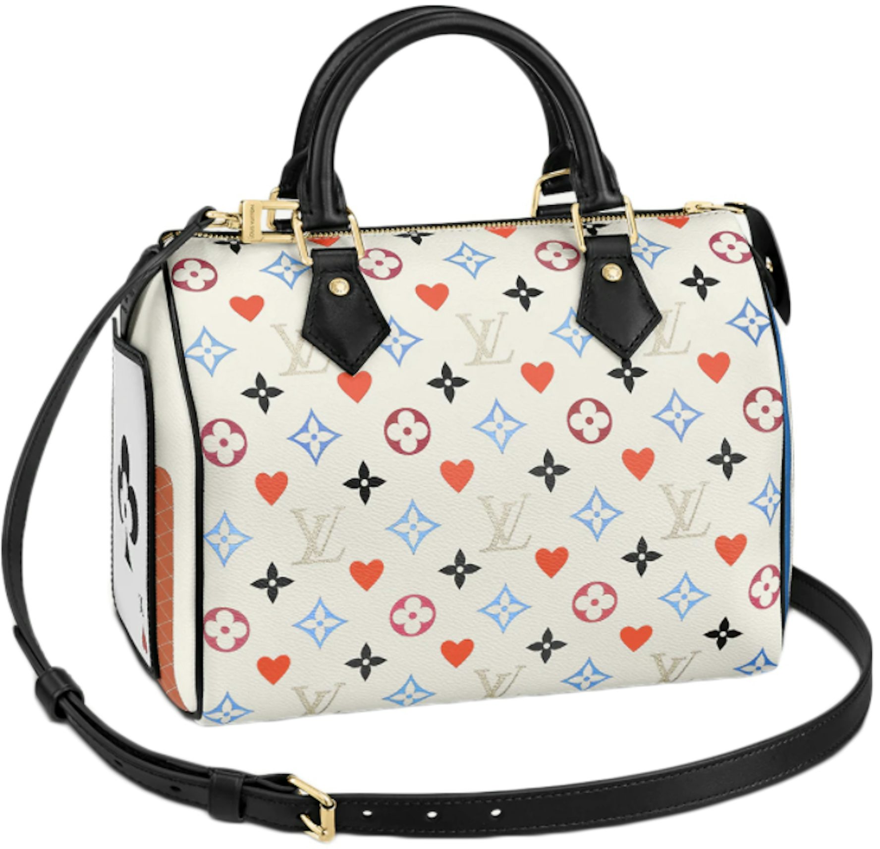 Louis Vuitton Speedy Bandouliere 25 Game On White in Coated Canvas