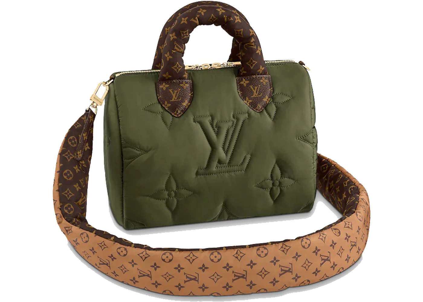 Louis Vuitton Speedy Bandouliere 25 Khaki Green in Econyl/Coated Canvas  with Gold-tone - US