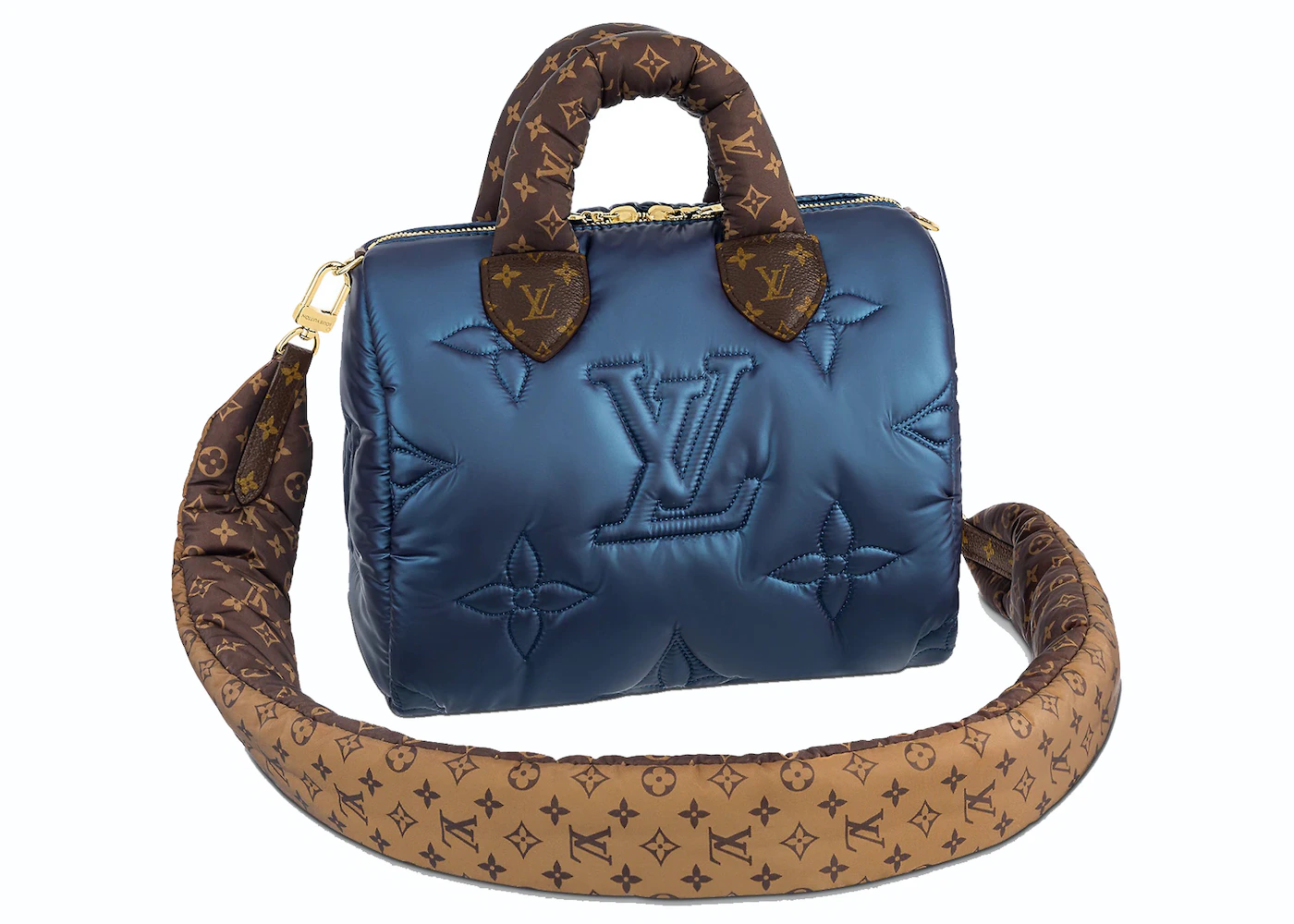 Louis Vuitton Speedy Bandoulière 25 Navy in Econyl Recycled Nylon with  Gold-tone - US