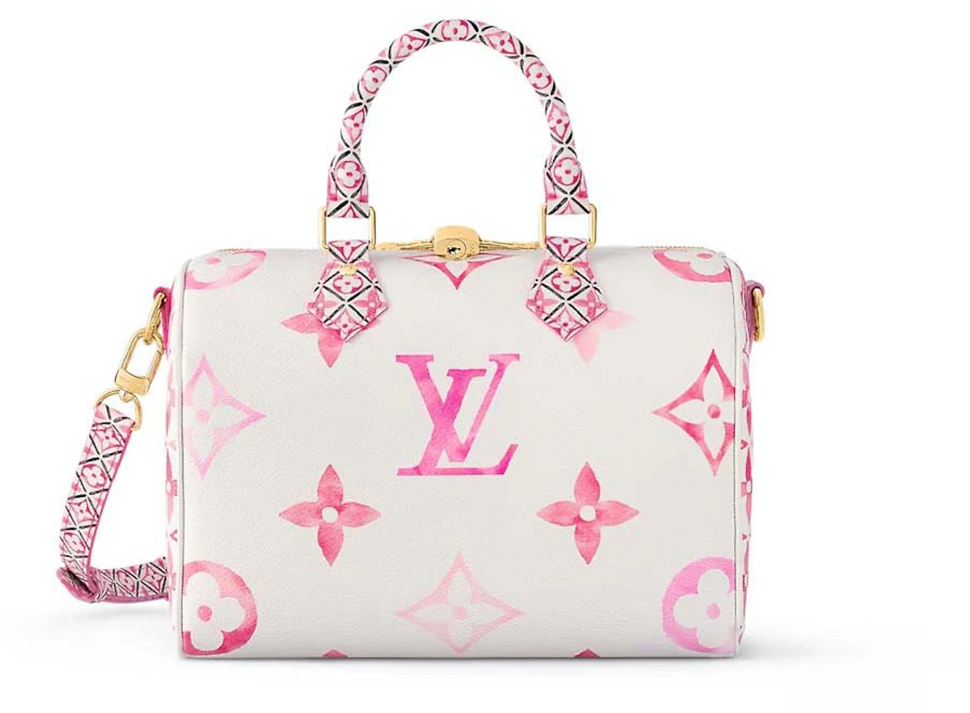 Louis Vuitton Speedy Bandouliere Gradient Pastel 25 Light Pink in Coated  Canvas with Gold-tone - US