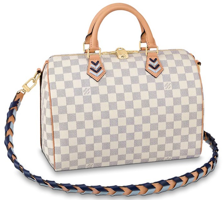 Louis Vuitton Speedy Bandouliere 30 Damier Azur in Coated Canvas with  Gold-tone - US