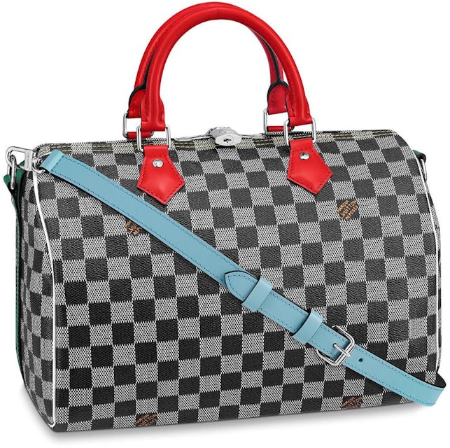 Louis Vuitton Speedy Bandouliere Damier 30 Black/White in Coated  Canvas/Leather with SIlver-tone - GB