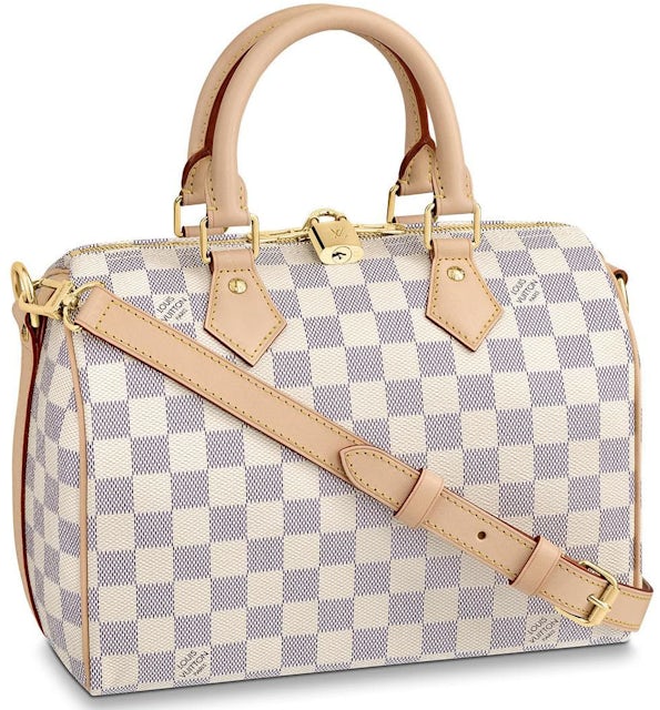 Louis Vuitton Speedy Bandouliere Damier Azur 25 White/Blue in Canvas with  Gold-tone - US
