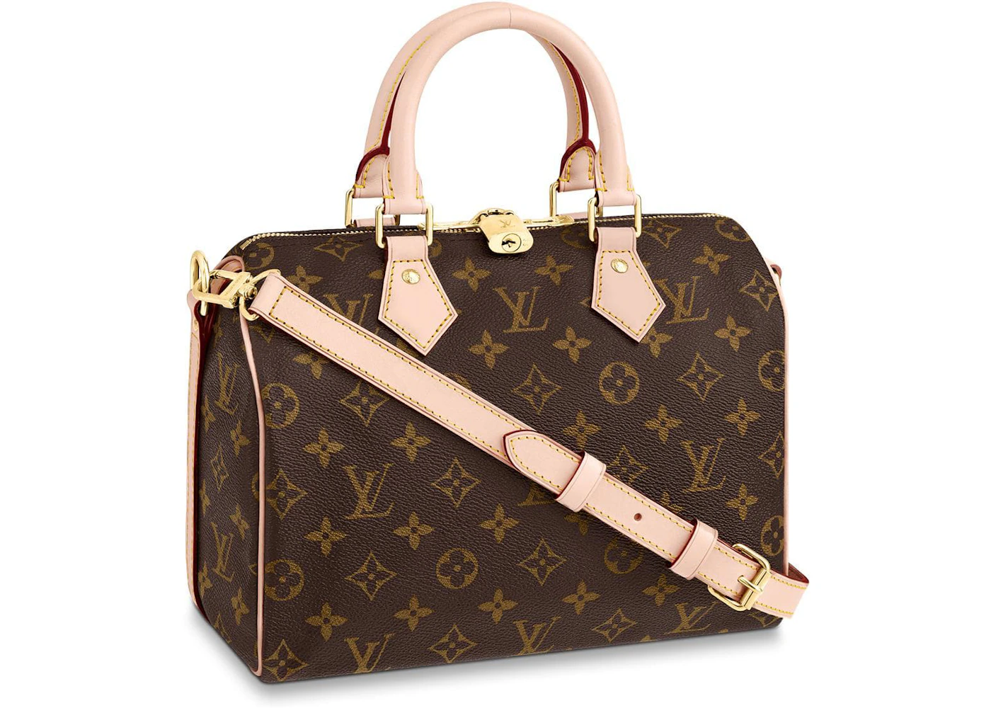 Louis Vuitton Speedy Bandouliere Monogram 25 Brown in Coated