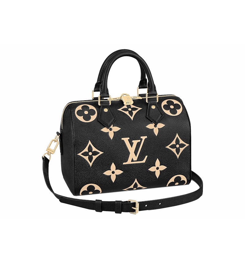 Louis Vuitton Speedy Bandouliere Monogram Empreinte Black/Beige in